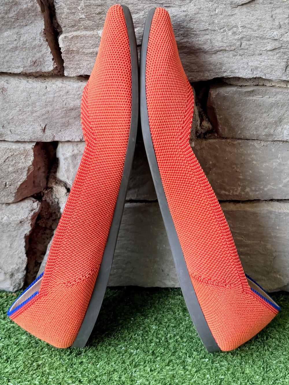 Rothy's The Point Flats Vibrant Orange Women’s Shoes - Picture 7 of 9